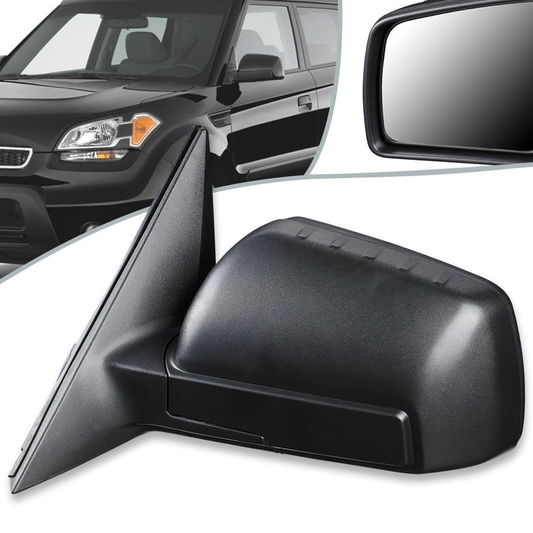 RETROVISOR MIRROR - OEM - 10-11 KIA SOUL - MANUAL - TEXTURED - BLACK - LEFT