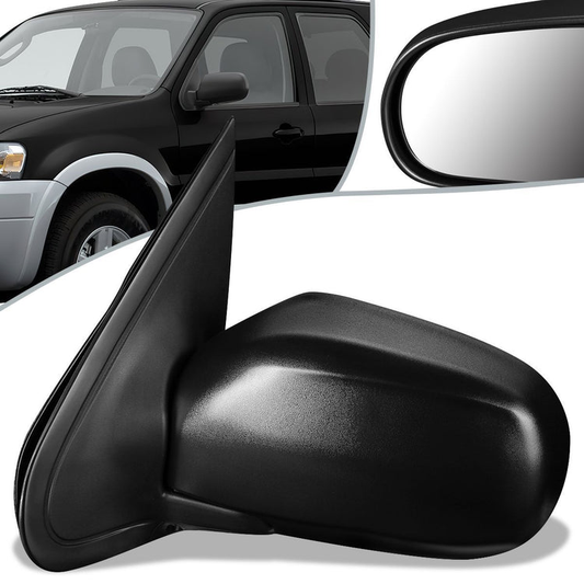 RETROVISOR MIRROR - OEM - 01-07 FORD ESCAPE - MANUAL - TEXTURED - BLACK - LEFT