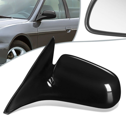 RETROVISOR MIRROR - OEM - 99-03 MITSUBISHI GALANT - MANUAL - PAINTABLE - BLACK - LEFT