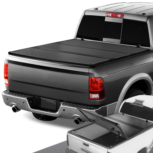 TAPADERA DE CAJUELA TONNEAU COVER - HARD TRI-FOLD - 02-08 DODGE RAM 1500 / 03-09 DODGE RAM 2500, 3500 - FITS 8FT FLEETSIDE BED MODELS ONLY