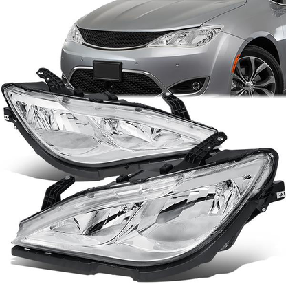 FAROS 17-20 CHRYSLER PACIFICA (WITHOUT QUAD LAMPS) - CHROME HOUSING / CLEAR CORNER - 9005 HIGH / H11 LOW BEAM