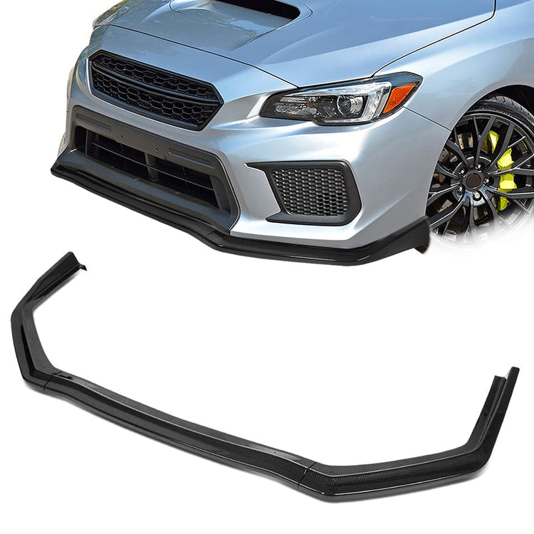 nan BODY KIT - FRONT BUMPER LIP - 15-20 SUBARU WRX / STI SEDAN - ABS PLASTIC - BLACK