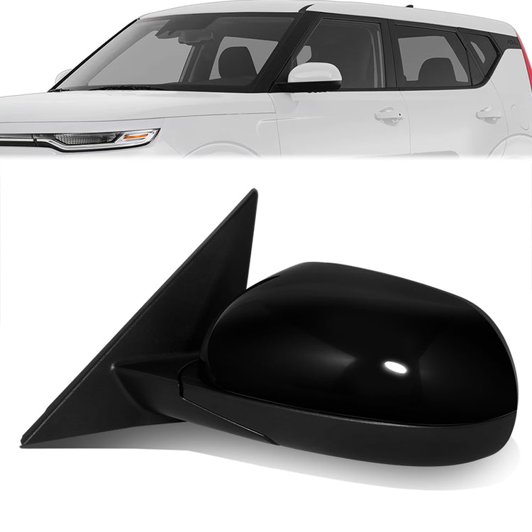 RETROVISOR MIRROR - OE STYLE - KIA SOUL 20-24 - WITH POWER WITH BLIND SPOT - DRIVER SIDE - PAINT TO MATCH - BLACK