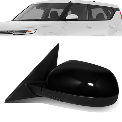 RETROVISOR MIRROR - OE STYLE - KIA SOUL 20-24 - WITH POWER WITH BLIND SPOT - DRIVER SIDE - PAINT TO MATCH - BLACK