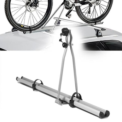 PORTAEQUIPAJE BICYCLE ROOF MOUNT RACK - UPRIGHT - W/ LOCK - GRAY