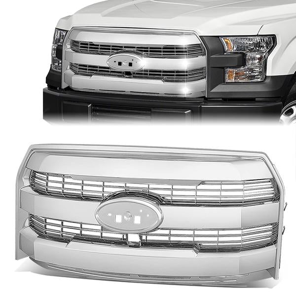 PARRILLA GRILLE - 15-17 FORD F-150 - 3-BAR STYLE - CHROME