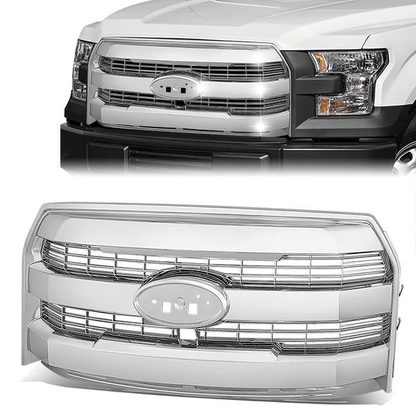 PARRILLA GRILLE - 15-17 FORD F-150 - 3-BAR STYLE - CHROME