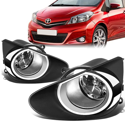 FAROS DE NIEBLA 12-14 TOYOTA YARIS SEDAN - W/ SWITCH - H11 BULB - CLEAR