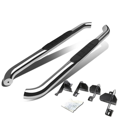 ESTRIBOS 3" - ROUND - 45 DEG - 07-17 JEEP WRANGLER 2-DR / 2018 WRANGLER JK 2-DR - CHROME