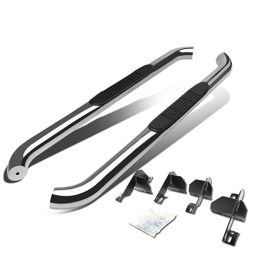 ESTRIBOS 3" - ROUND - 45 DEG - 07-17 JEEP WRANGLER 2-DR / 2018 WRANGLER JK 2-DR - CHROME