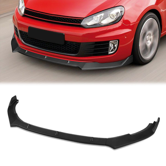 LIP FRONTAL 10-13 VOLKSWAGEN GOLF MK6 GTI - REQUIRES DRILLING BUMPER FOR INSTALLATION - 3PC - MATTE BLACK