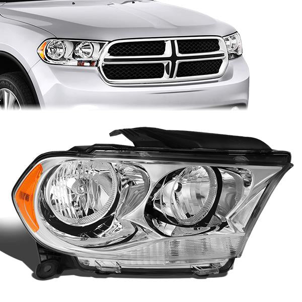 FAROS OE STYLE - 11-13 DODGE DURANGO - ONLY FITS MODELS W/ HALOGEN HEADLIGHTS - H11 LOW BEAM / 9005 HIGH BEAM - CHROME HOUSING - RIGHT
