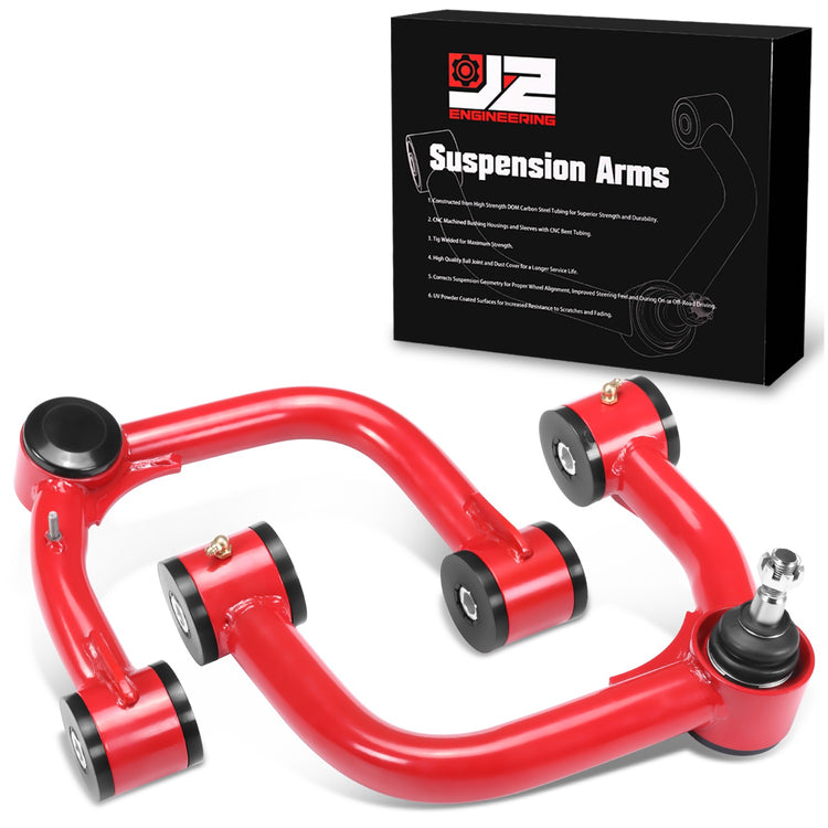 HORQUILLAS 03-22 TOYOTA FJ CRUISER 4RUNNER FRONT UPPER CONTROL ARMS 2-4"LIFT,
2003-2022 TOYOTA 4RUNNER
2007-2014 TOYOTA FJ CRUISER
2010-2016 LEXUS GX460
2003-2009 LEXUS GX470
RED+BLACK