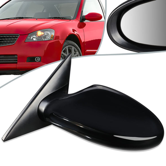 RETROVISOR MIRROR - OEM - 04-06 NISSAN ALTIMA - POWERED - PAINTABLE - BLACK - LEFT