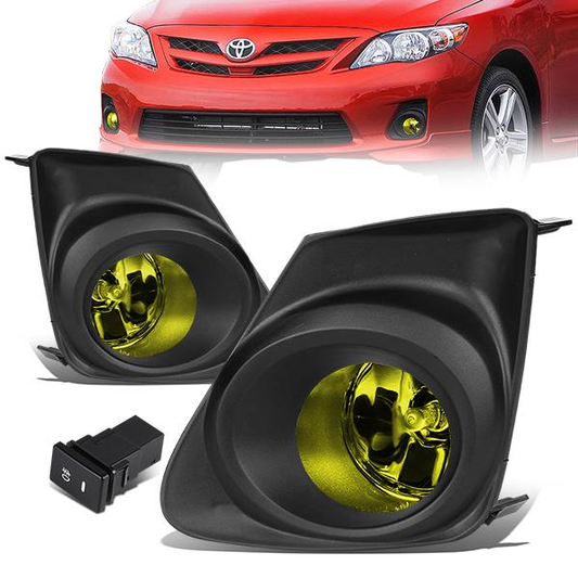 FAROS DE NIEBLA 11-13 TOYOTA COROLLA - W/ SWITCH - H11 BULB - AMBER