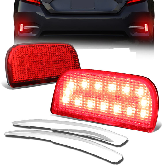 CUARTOS LUZ REAR LOWER BRAKE LAMP - 16-17 HONDA CIVIC - RED