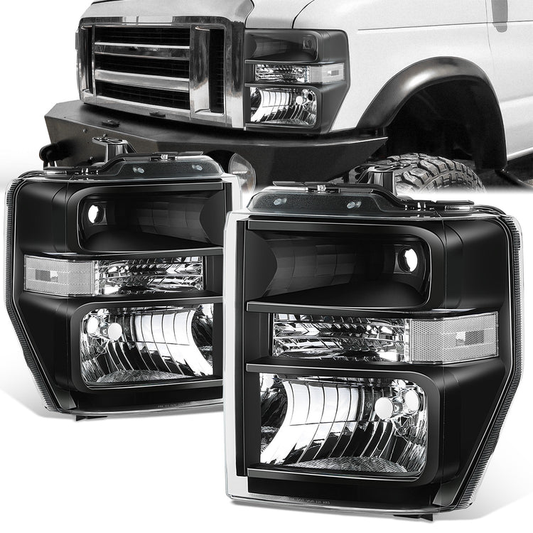 FAROS FORD E-150 2008-2014 / FORD E-250 2008-2014 / FORD E-350 SUPER DUTY 2008-2021 / FORD E-450 SUPER DUTY 2008-2021 / FORD F-650 2016-2021 / FORD F-750 2016-2021 - FITS MODELS WITHOUT FACTORY SEALED BEAM HEADLIGHTS - H13 HIGH / LOW BEAM / 168 SIDE