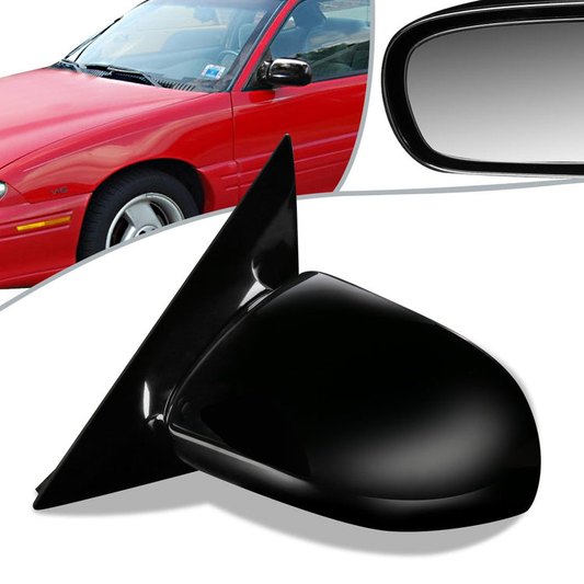 RETROVISOR MIRROR - OEM - 92-98 BUICK SKYLARK / 92-98 PONTIAC GRAND AM - POWERED - PAINTABLE - BLACK - LEFT