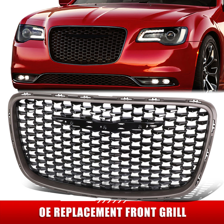 PARRILLA GRILLE - CR 300C 11-14/15-22/ GRILLE ASS'Y 15-22/ SILVER GRAY/ GLOSS BLACK (ALLOY)//PARTS.NO,CH1200397//OEM NO,6DF46DX8AB