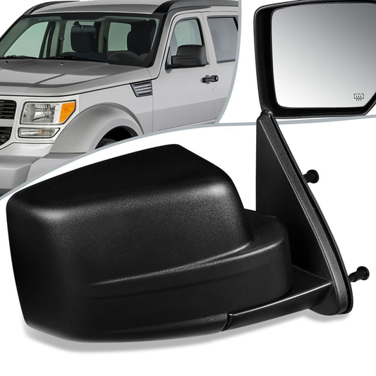 RETROVISOR MIRROR - OEM - 07-11 DODGE NITRO - POWERED - HEATED - TEXTURED - BLACK - RIGHT