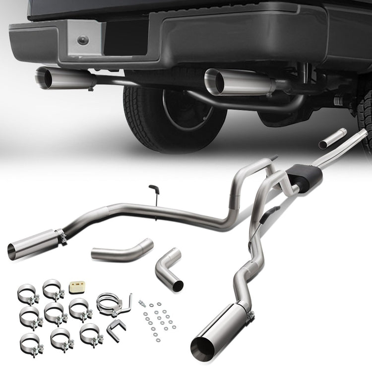 TUBERIA CATBACK CATBACK - 04-08 FORD F-150 4.6L, 5.4L / 06-08 LINCOLN MARK LT 4.6L, 5.4L - EXCLUDES SUPERCAB MODELS WITH 8FT BED - ALUMINIZED / STAINLESS