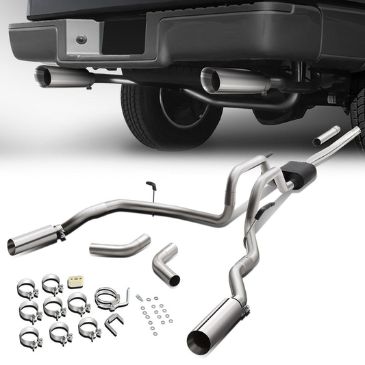 TUBERIA CATBACK CATBACK - 04-08 FORD F-150 4.6L, 5.4L / 06-08 LINCOLN MARK LT 4.6L, 5.4L - EXCLUDES SUPERCAB MODELS WITH 8FT BED - ALUMINIZED / STAINLESS