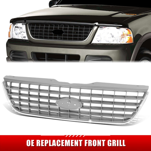 PARRILLA GRILLE - FD EXPLER '02-'05/ GRILLE ASS'Y/ CHROME/SILVER/ (LIMITED/EDDIE BAUER)//PARTS.NO,FO1200397//OEM NO,1L2Z8200AAC