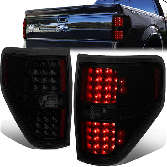 FAROS TRASEROS 09-14 FORD F-150 - FULL LED - LED - BLACK / SMOKE