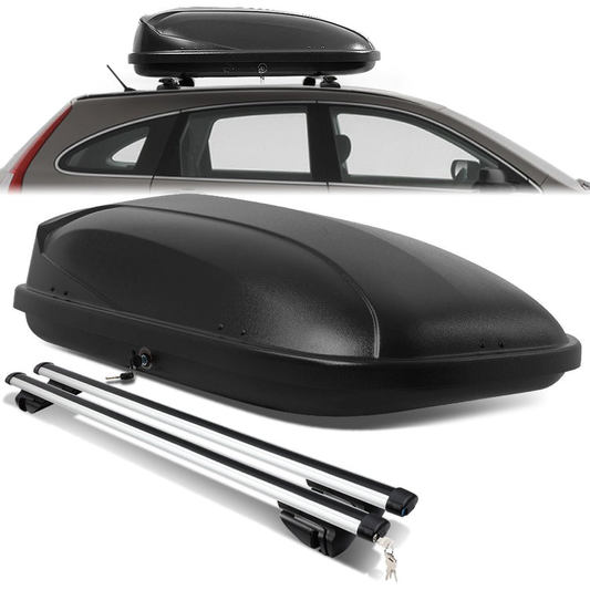 PORTAEQUIPAJE ROOF RACK CROSS BARS + CARGO ROOF BOX - 120CM - BLACK