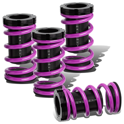 COILOVER 88-00 HONDA CIVIC / 88-91 CRX / 93-97 DEL SOL / 90-01 INTEGRA - SCALE - BLACK SLEEVES / BLACK TOP / PURPLE SPRING