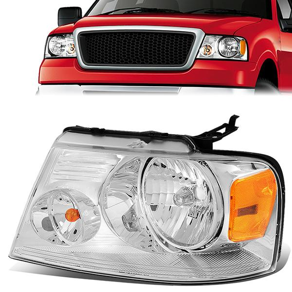 FAROS OE STYLE - 04-08 FORD F-150 / 06-08 LINCOLN MARK LT - 9007 HEADLIGHT / 3157A PARKING - CHROME HOUSING - LEFT