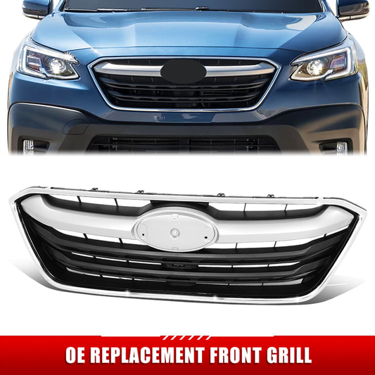 PARRILLA GRILLE - SB LGCY/OTBAK 20-22/ GRILLE ASS'Y/ MAT-BLACK W/CHROME FRAME/ SILVER MOULDING/ (2.4 TURBO)(OUTBACK)//PARTS.NO,SU1200191//OEM NO,91121AN09A