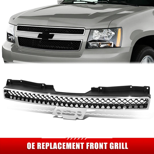 PARRILLA GRILLE - CV AVALANCH 07-13/ GRILLE ASS'Y/ UPPER MAT-BLACK/ W/CHROME MOULDING/ (W/O OFF ROAD PKG)/(W/BLACK MESH)//PARTS.NO,GM1200563//OEM NO,22830013