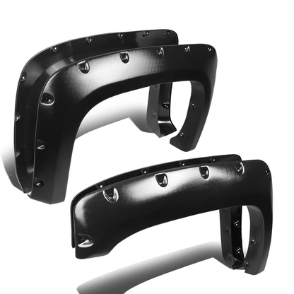 CANTONERAS 07-13 CHEVY SILVERADO 1500, 2500, 3500 - FITS 78", 78.7", 97.6" FLEETSIDE LONG BED MODELS ONLY - POCKET-RIVETED STYLE - TEXTURED - MATTE BLACK