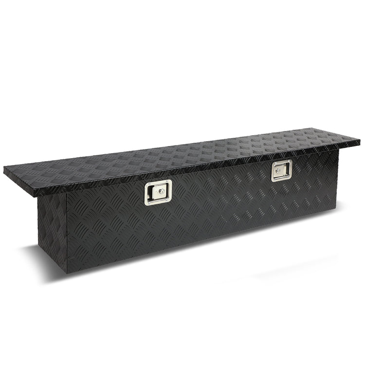 CAJA DE HERRAMIENTAS TRUCK CROSSOVER - W/ LOCK & KEY - ALUMINUM - 63" X 12" X 14" - BLACK
