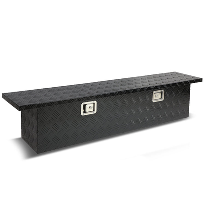 CAJA DE HERRAMIENTAS TRUCK CROSSOVER - W/ LOCK & KEY - ALUMINUM - 63" X 12" X 14" - BLACK
