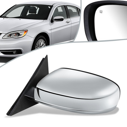 RETROVISOR MIRROR - OEM - 11-14 CHRYSLER 300C - POWERED - HEATED - FOLDING - W/ CHROME COVER - LEFT