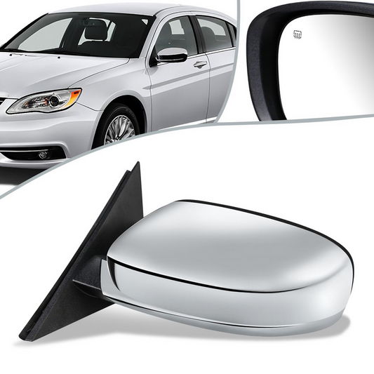 RETROVISOR MIRROR - OEM - 11-14 CHRYSLER 300C - POWERED - HEATED - FOLDING - W/ CHROME COVER - LEFT