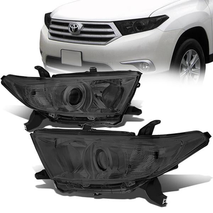 FAROS 11-13 TOYOTA HIGHLANDER - PROJECTOR - 9005 LOW BEAM / H11 HIGH BEAM / 3457A TURN SIGNAL - SMOKE HOUSING / CLEAR CORNER