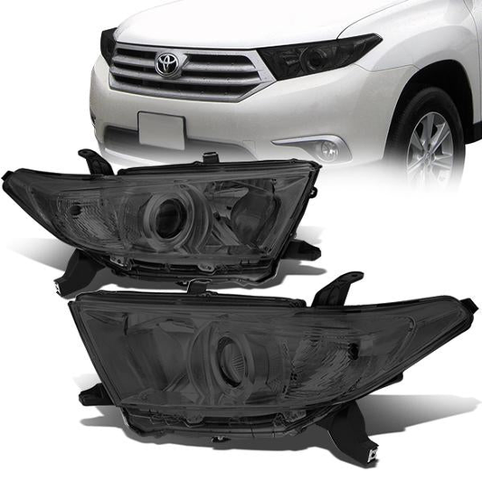 FAROS 11-13 TOYOTA HIGHLANDER - PROJECTOR - 9005 LOW BEAM / H11 HIGH BEAM / 3457A TURN SIGNAL - SMOKE HOUSING / CLEAR CORNER