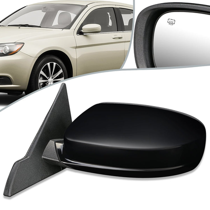 RETROVISOR MIRROR - 11-13 CHRYSLER 200, CONVERTIBLE - POWERED - FOLDING - OEM - LEFT - BLACK