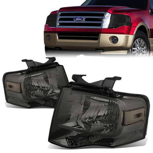 FAROS 07-14 FORD EXPEDITION 4-DOOR - H13 LOW BEAM / HIGH BEAM - SMOKE HOUSING / CLEAR CORNER