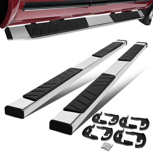 ESTRIBOS 5" - 04-14 FORD F-150 / 05-10 FORD F-250 SUPER DUTY - EXTENDED CAB - CHROME / BLACK