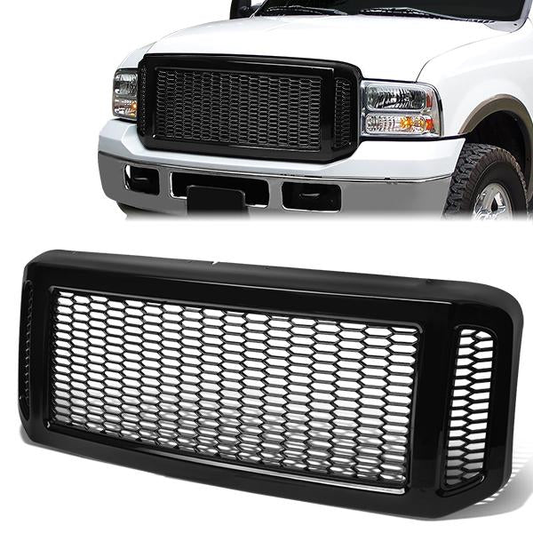PARRILLA GRILLE - 05-07 FORD F-250, F-350, F-450, F-550 / 2005 FORD EXCURSION - HONEYCOMB MESH - BLACK