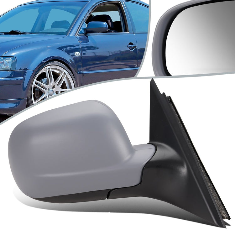 RETROVISOR MIRROR - OEM - 97-99 VOLKSWAGEN PASSAT - POWERED - HEATED - FOLDING - RIGHT - GRAY