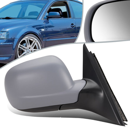 RETROVISOR MIRROR - OEM - 97-99 VOLKSWAGEN PASSAT - POWERED - HEATED - FOLDING - RIGHT - GRAY