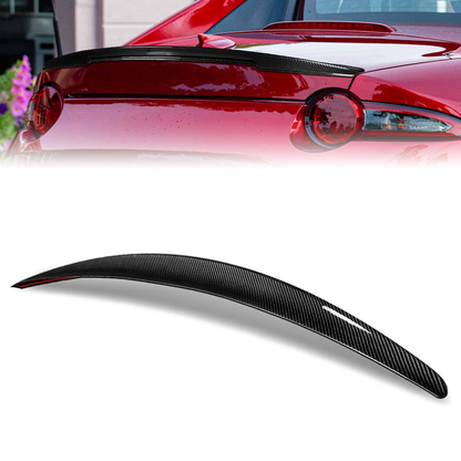 SPOILER CAR TRUNK SPOILER - 16-21 MAZDA MX-5 MIATA - CARBON FIBER BLACK