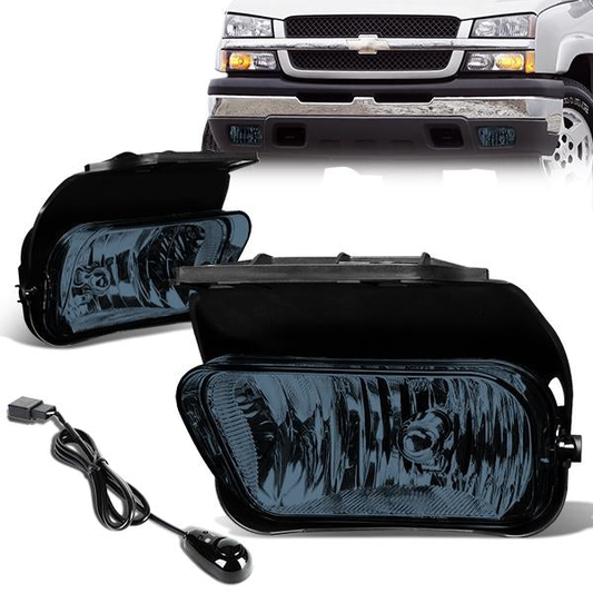 FAROS DE NIEBLA 03-06 CHEVY SILVERADO 1500, 2500HD, 3500 / 2007 SILVERADO 1500, 2500HD, 3500 CLASSIC MODELS / 02-06 AVALANCHE - WITH SWITCH - SMOKE