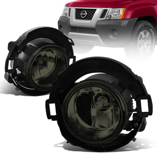 FAROS DE NIEBLA 05-15 NISSAN XTERRA / 08-15 FRONTIER - FITS PLASTIC BUMPER MODELS ONLY - NO SWITCH - H11 BULB - SMOKE