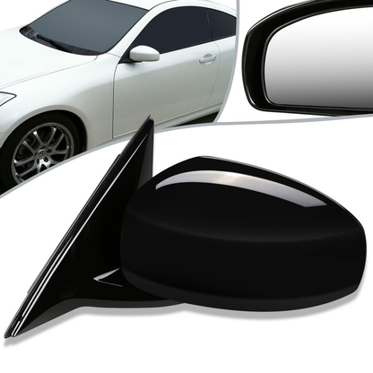 RETROVISOR MIRROR - OEM - 07-08 INFINITI G 35 SEDAN - POWERED - TEXTURED - BLACK - LEFT
